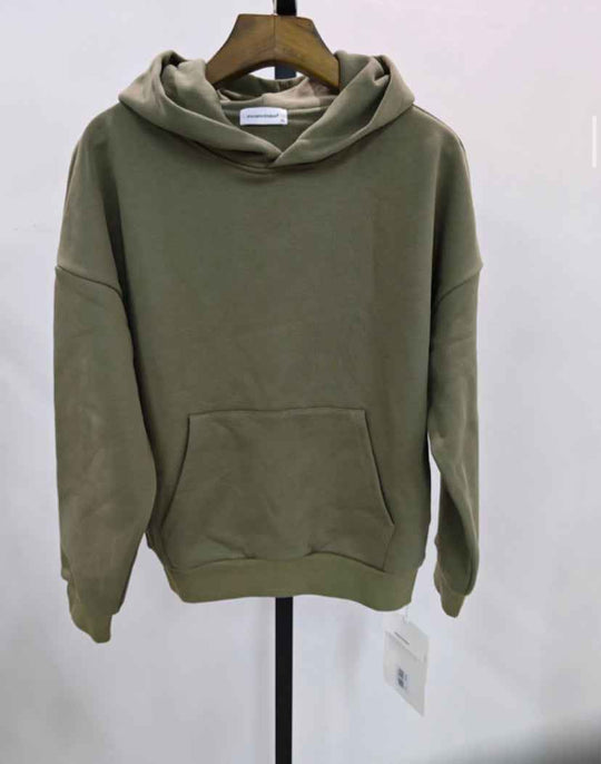 هودي أخضر زيتوني سادة