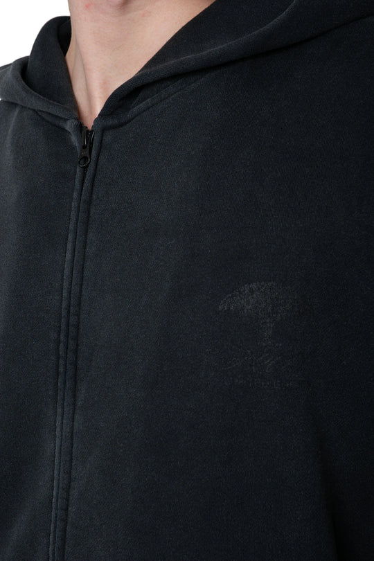 هودي مغسول بكتابة من الخلف