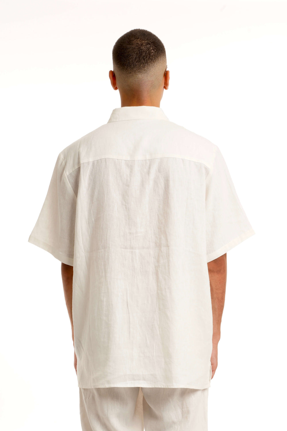 Men’s White Linen Shirt