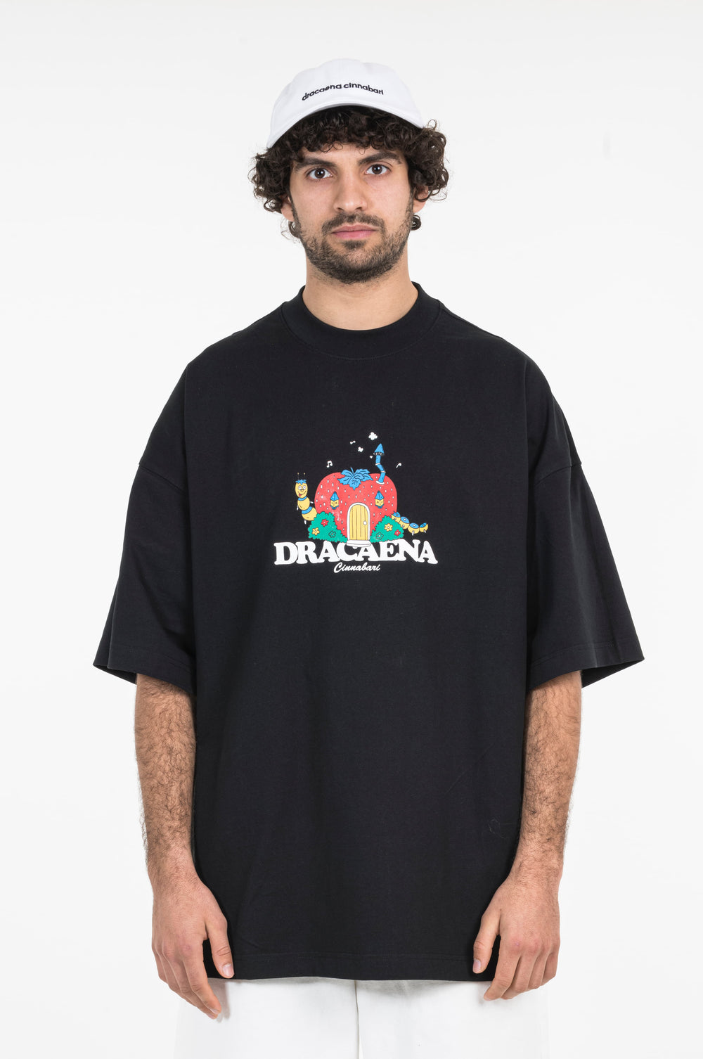 An oversized black T-shirt suitable for both men and women
