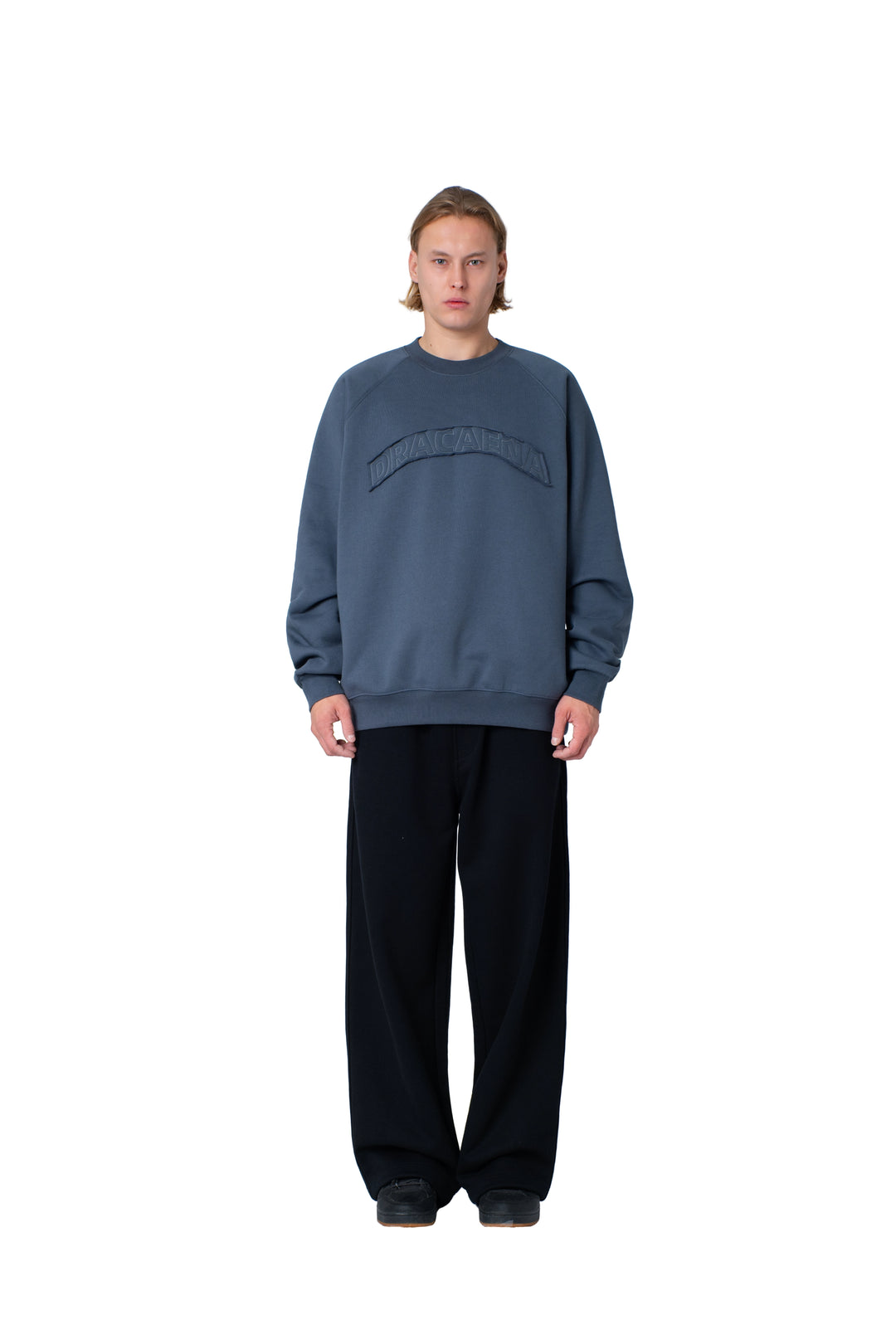 سويت شيرت رجالي زيتي مطرز