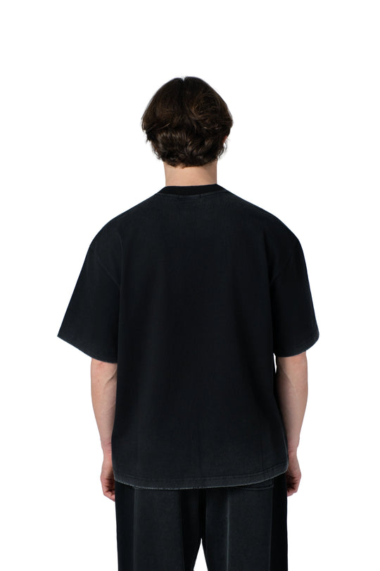 تيشيرت قطن بيسك بقصة بوكسي