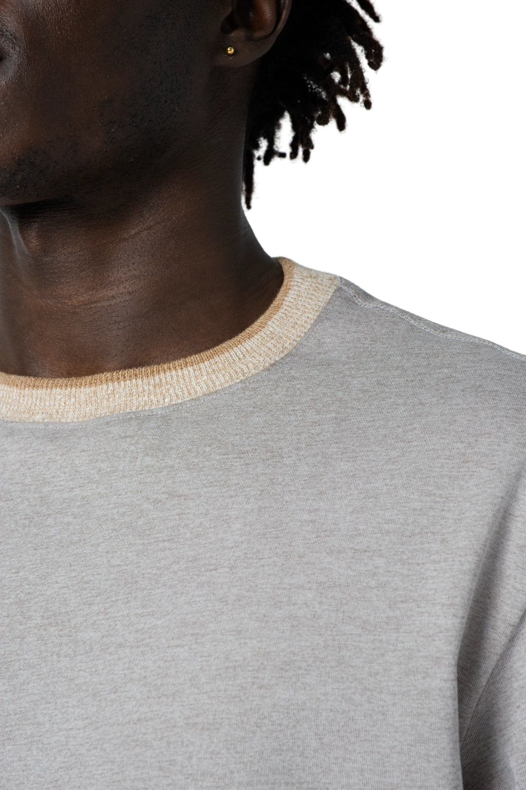 تيشيرت رجالي سادة لون بيج