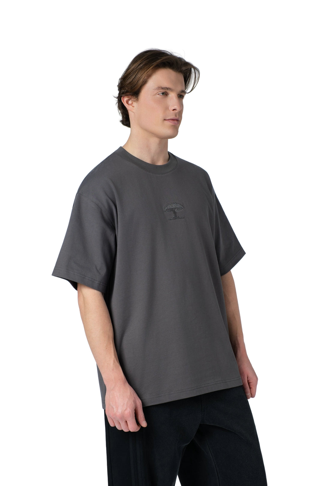 تيشيرت بيسك بتطريز من الامام