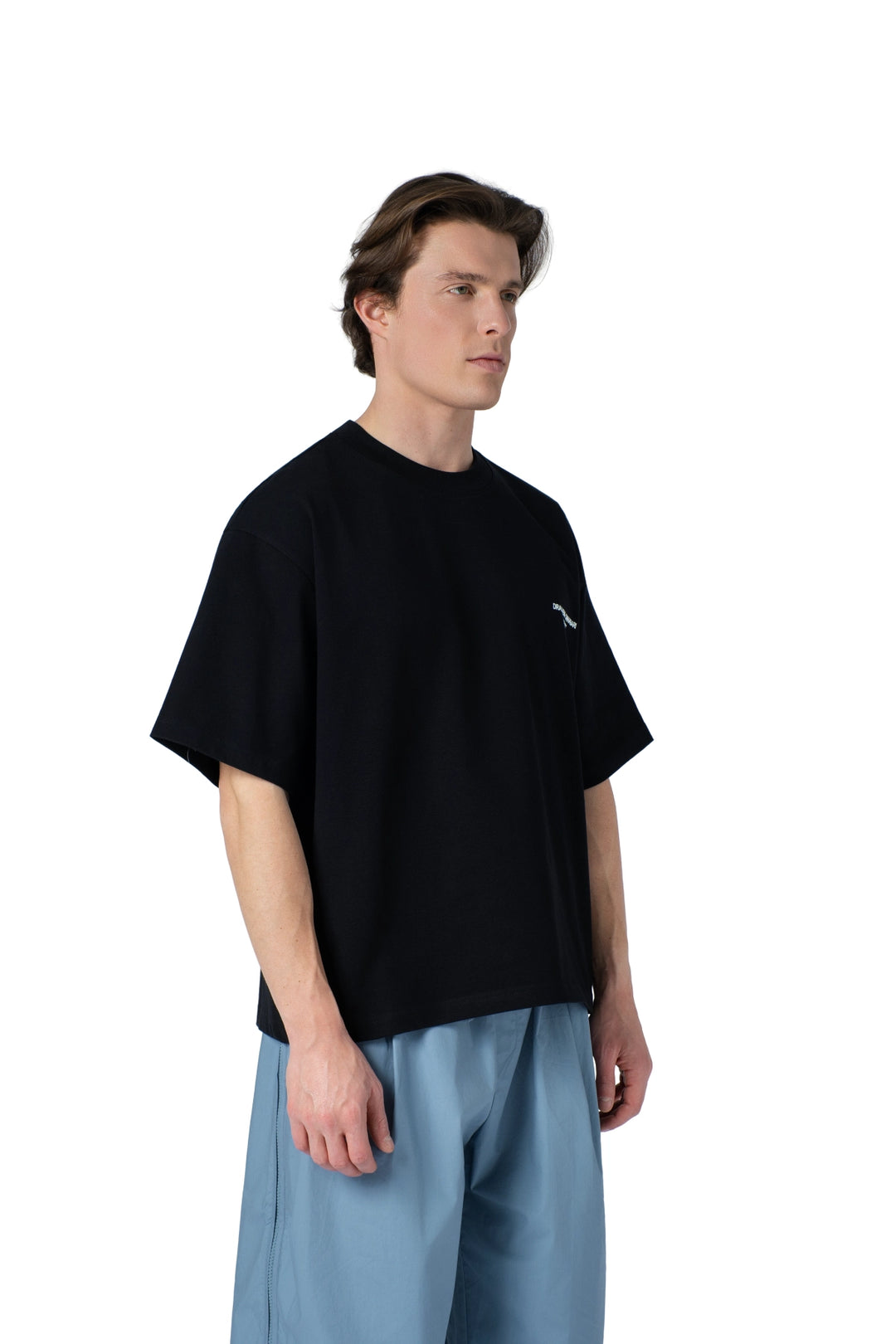 تيشيرت أوفرسايز رجالي بطبعة خلفية