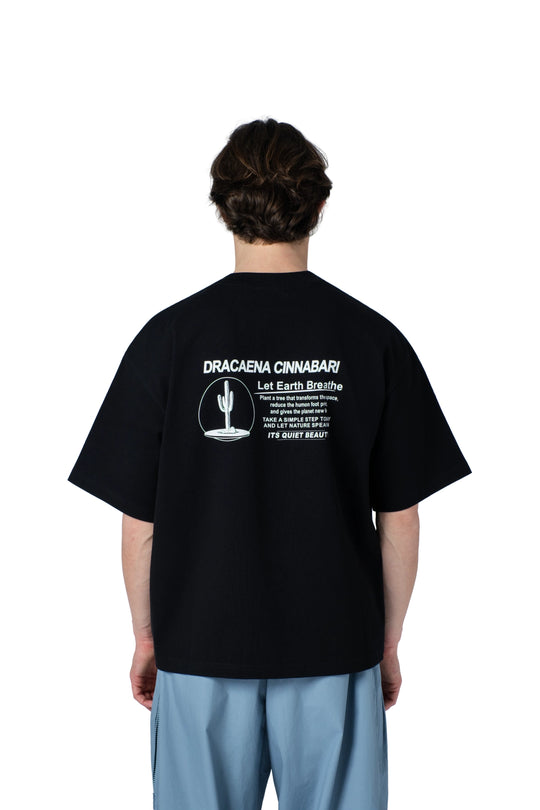 تيشيرت أوفرسايز رجالي بطبعة خلفية