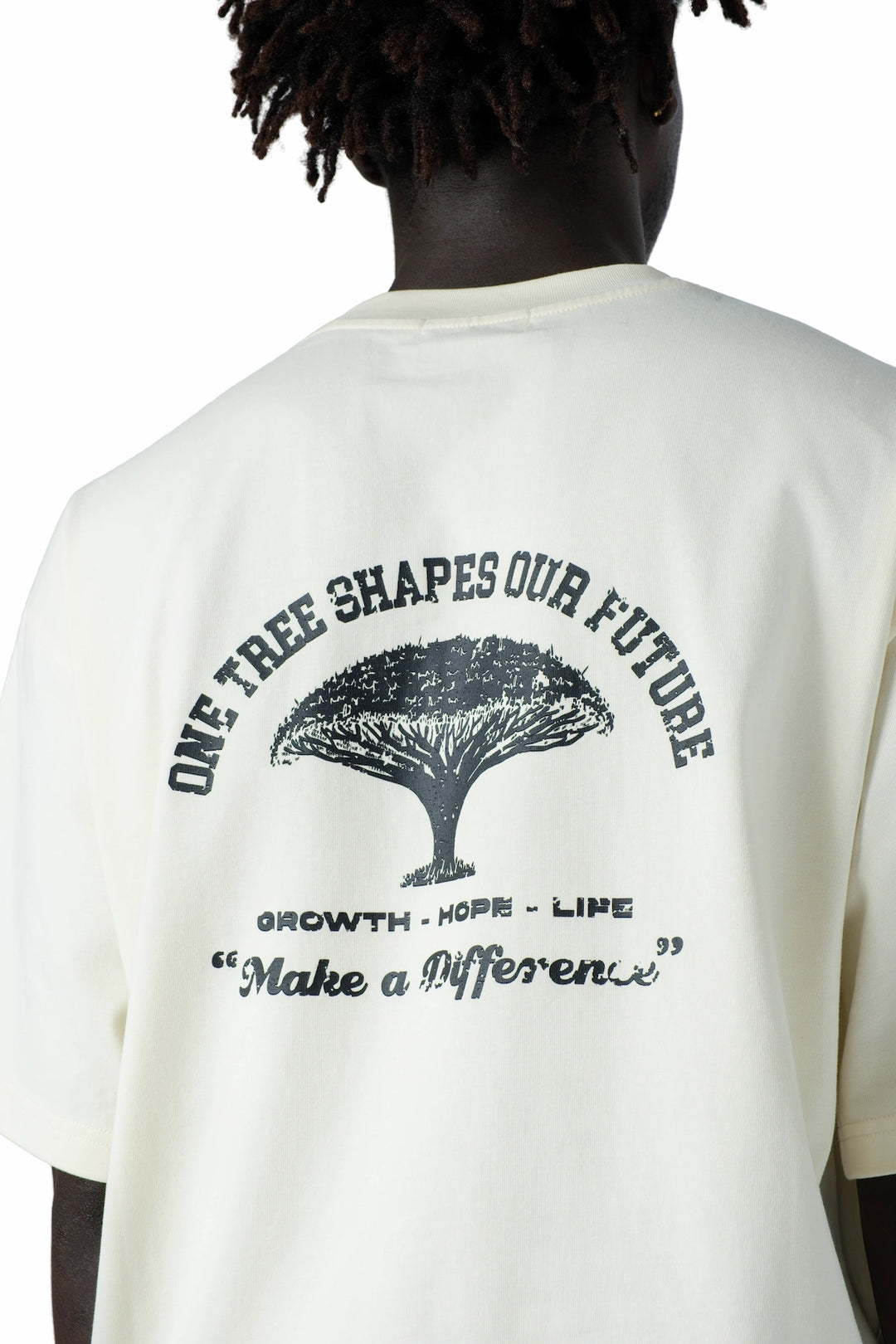 تيشيرت سكري أوفرسايز رجالي بطبعة شجرة