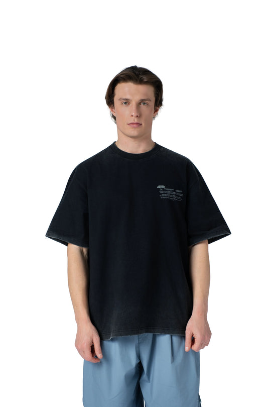 تيشيرت رجالي أسود أوفرسايز