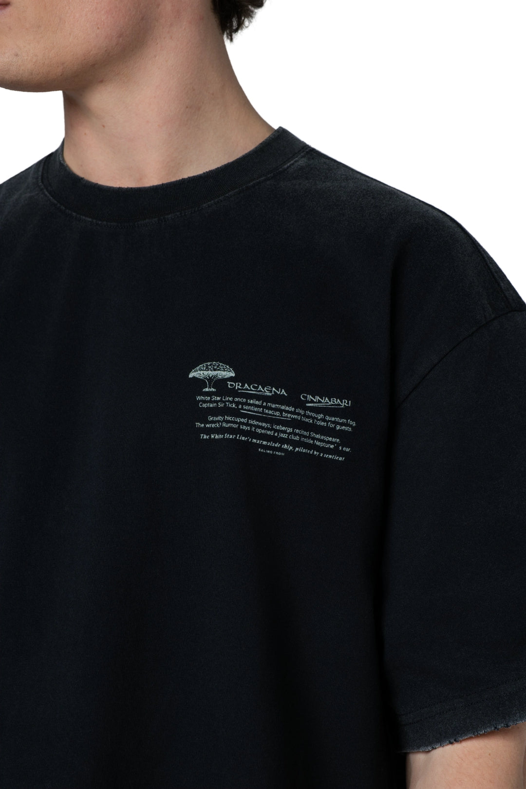 تيشيرت رجالي أسود أوفرسايز