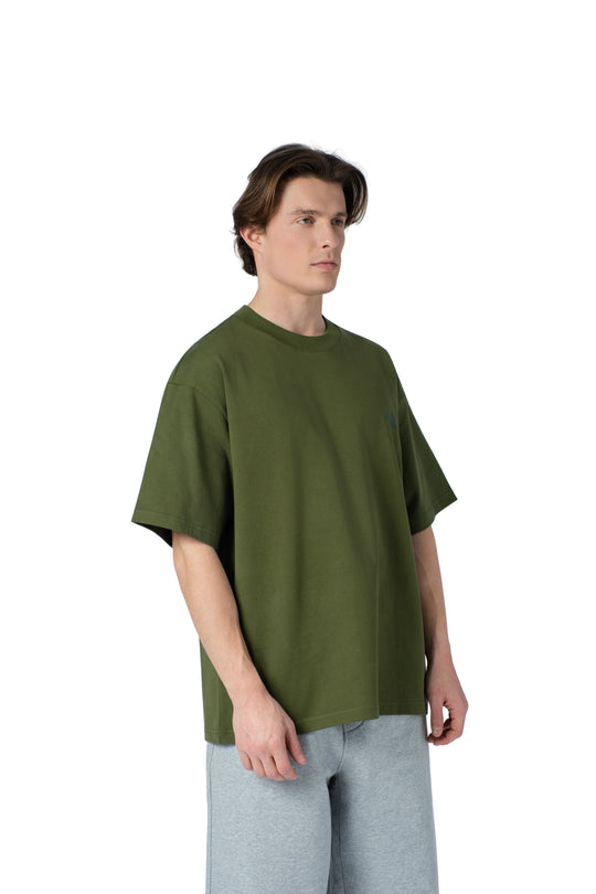 تيشيرت سكري أوفرسايز رجالي بطبعة شجرة