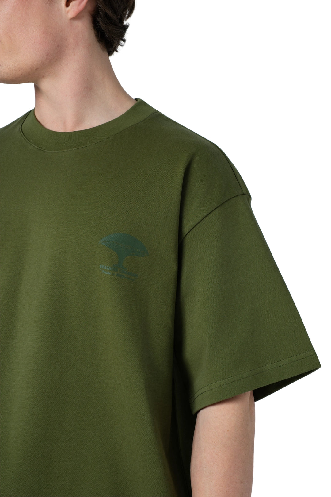 تيشيرت سكري أوفرسايز رجالي بطبعة شجرة