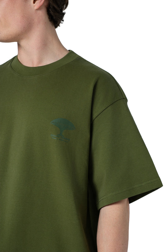 تيشيرت سكري أوفرسايز رجالي بطبعة شجرة