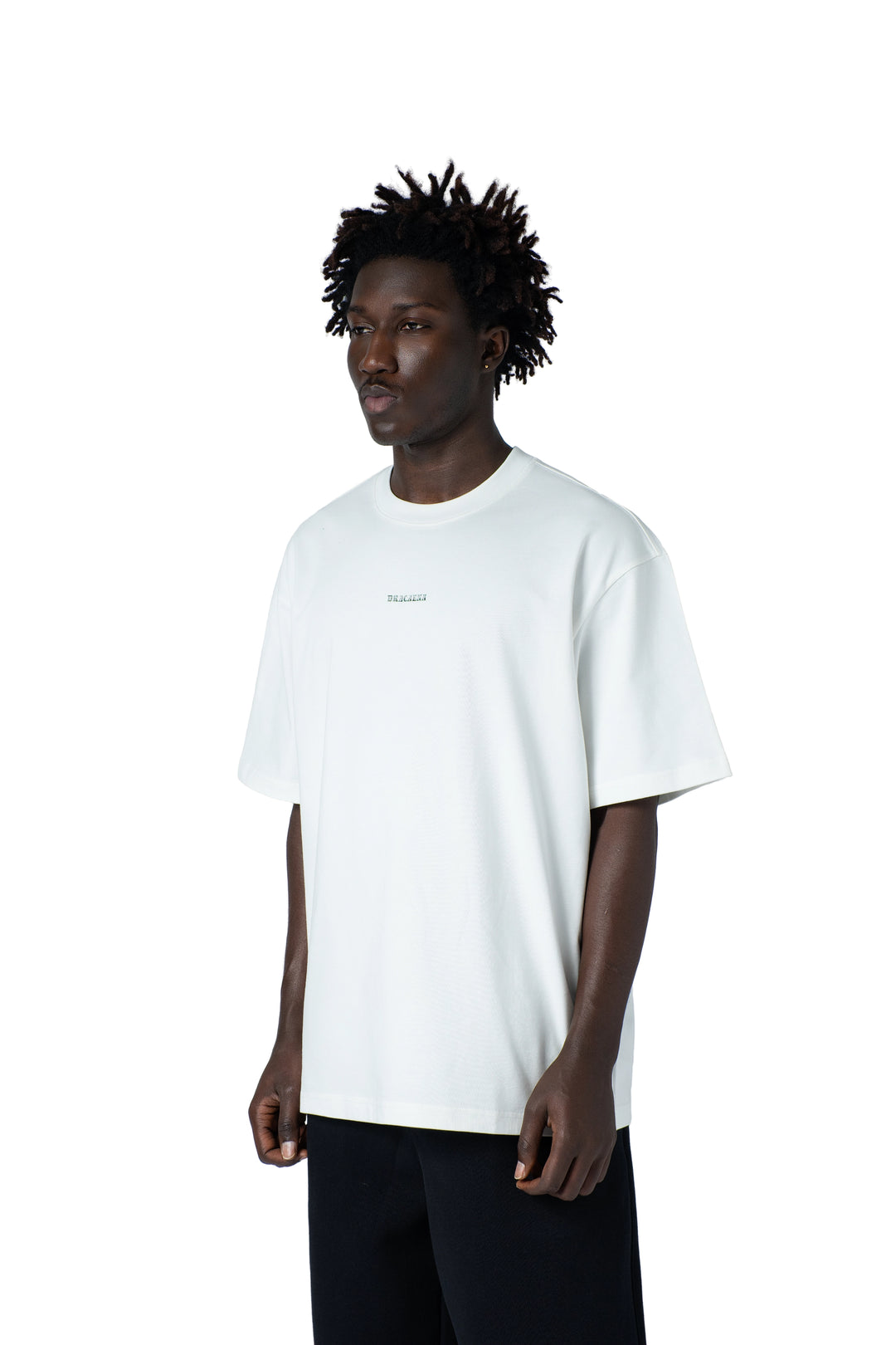 تيشيرت ابيض قطني واسع