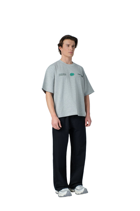 تيشيرت بكتابة في الامام boxy