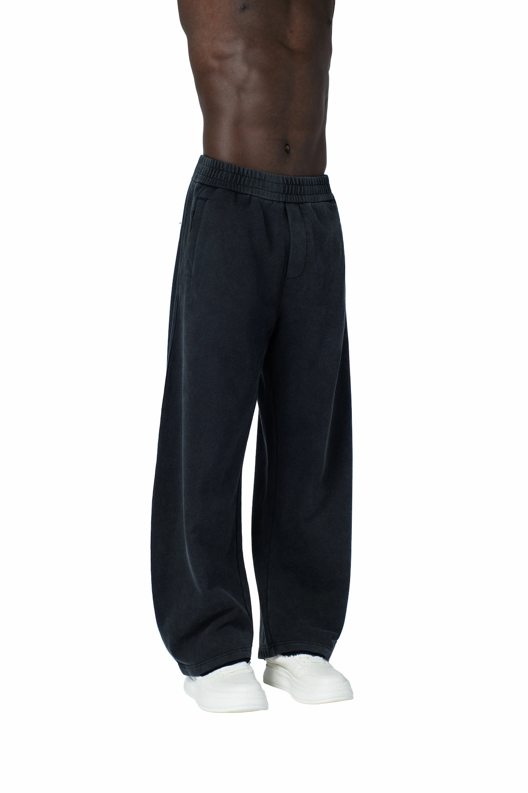 بنطلون اسود قطن مغسول