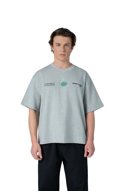 تيشيرت بكتابة في الامام boxy