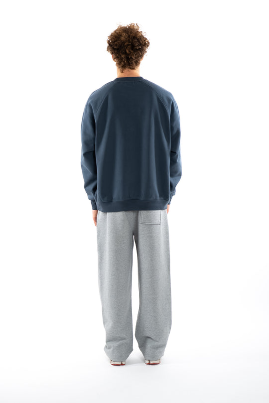 سويت شيرت أزرق سادة