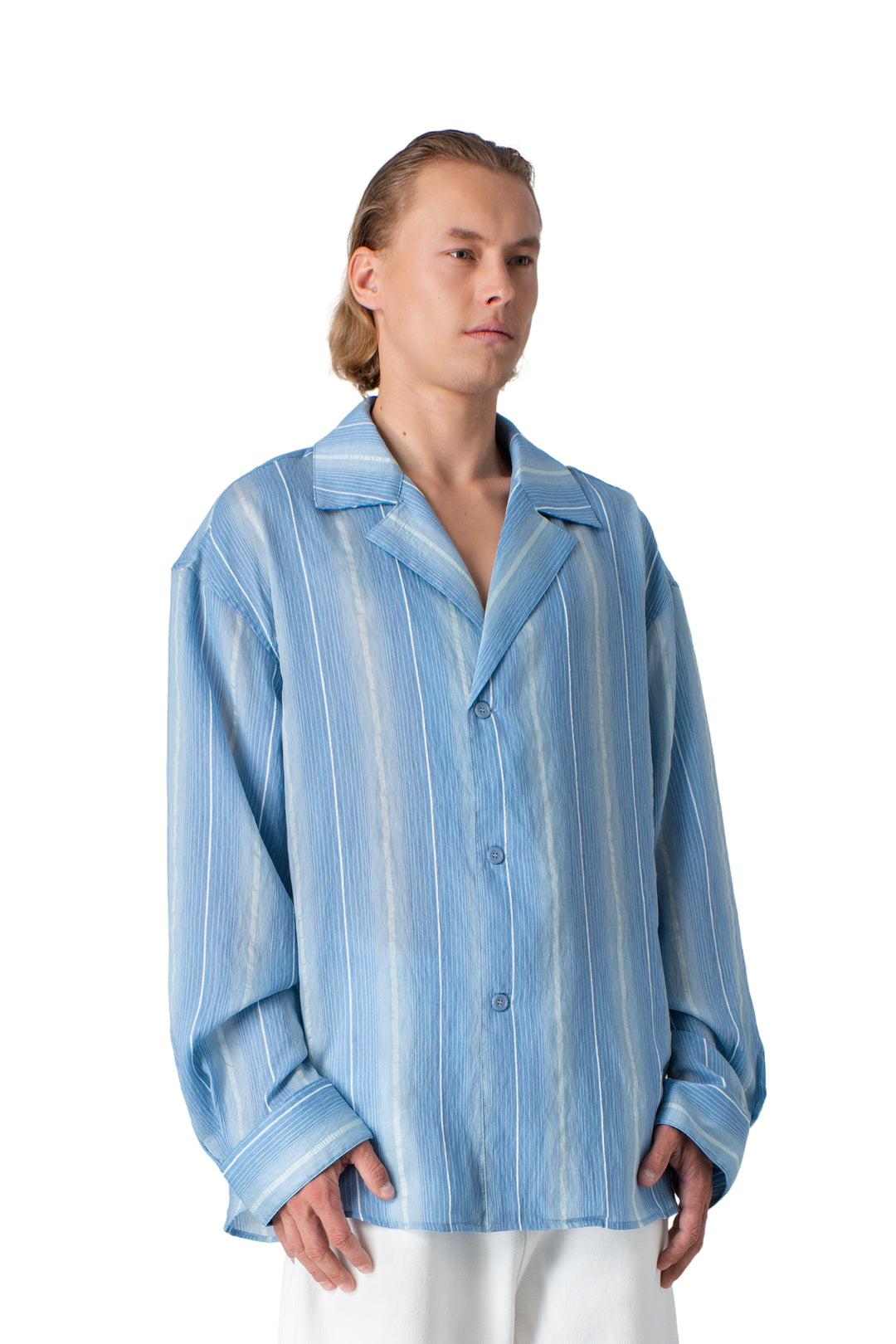 Men’s Striped Linen Blend Shirt