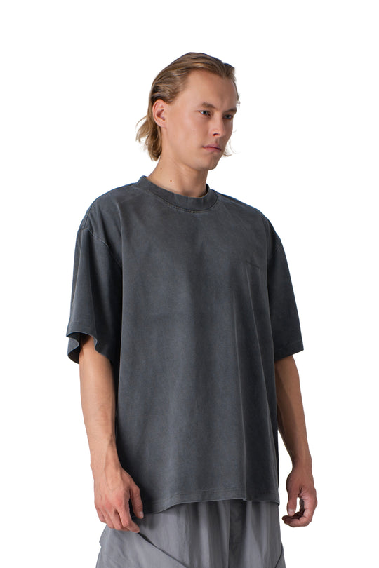 Grey washed t-shirt basic