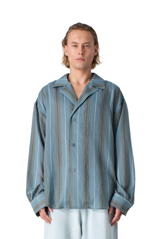 Men’s Striped Linen Blend Shirt