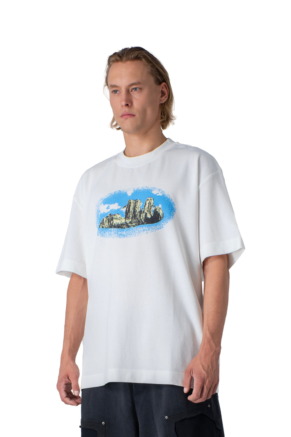 white  t-shirt with graphic design