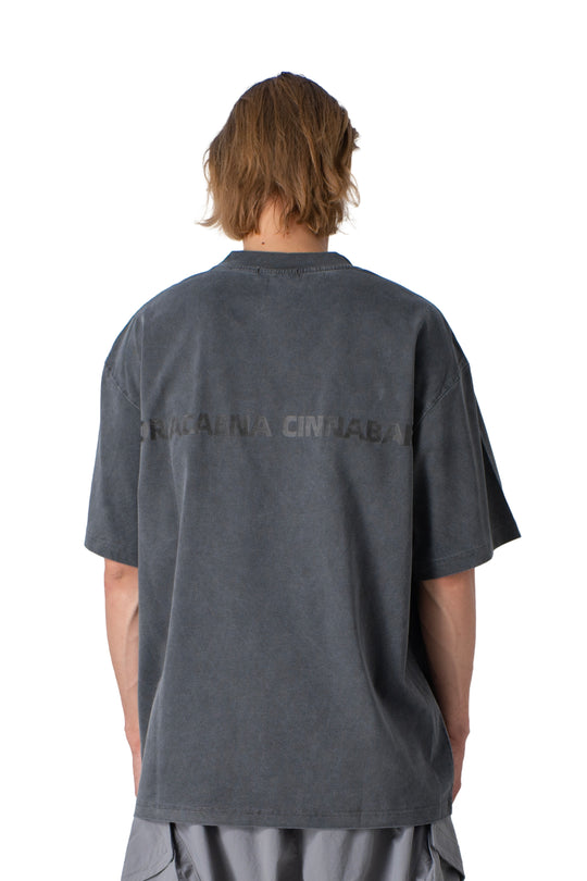 Grey washed t-shirt basic