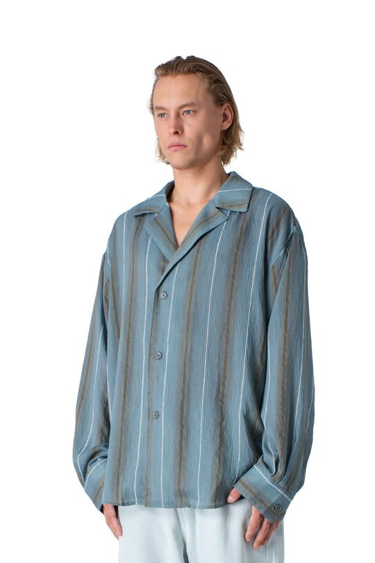 Men’s Striped Linen Blend Shirt