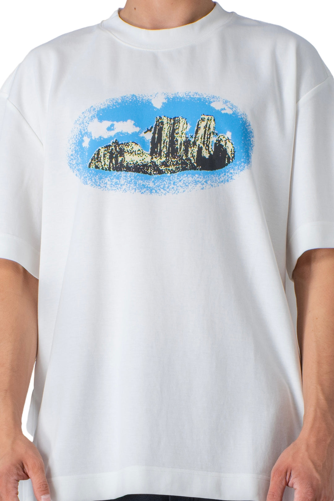 white  t-shirt with graphic design