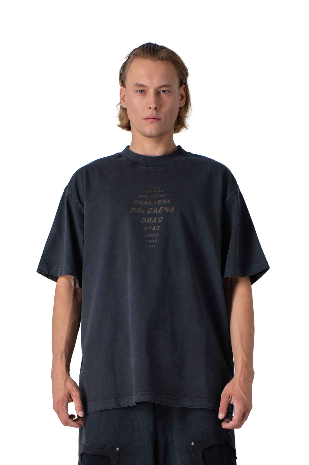 تيشيرت بكتابة في الامام والخلف مغسول