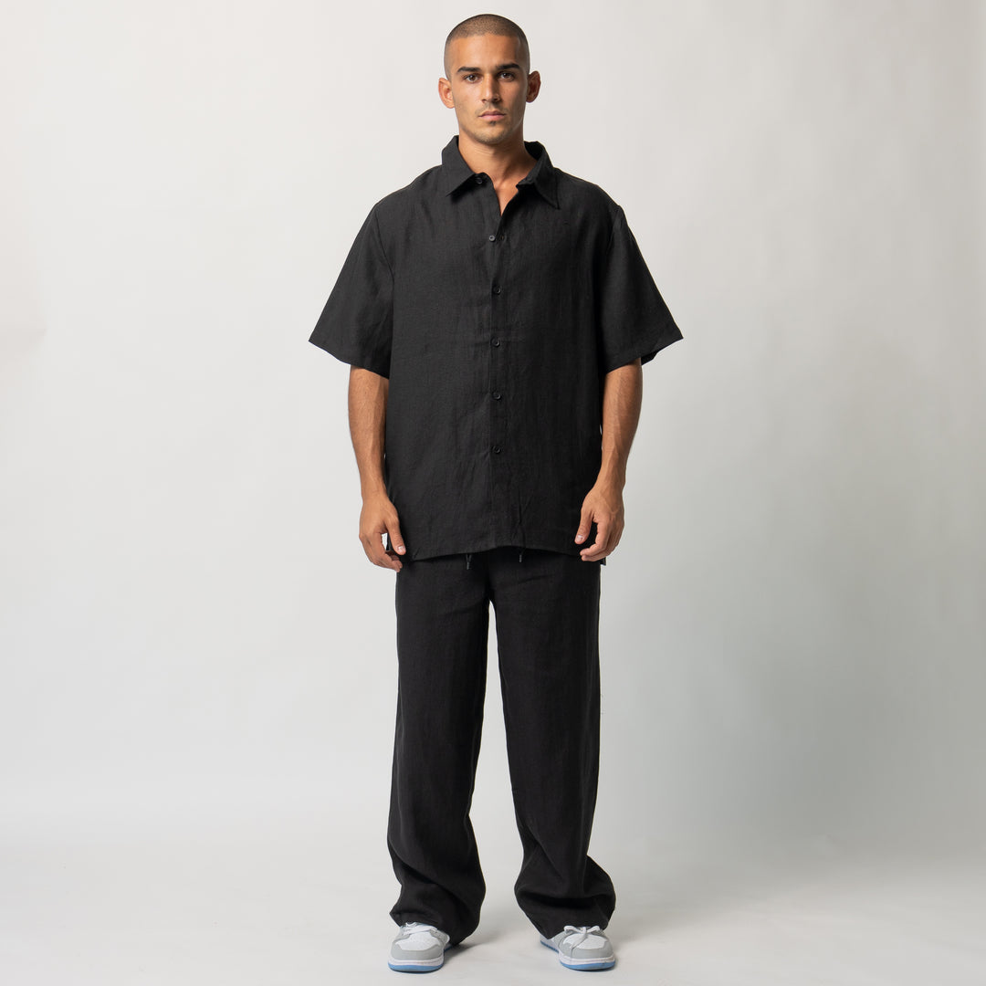 Men’s White Linen Shirt