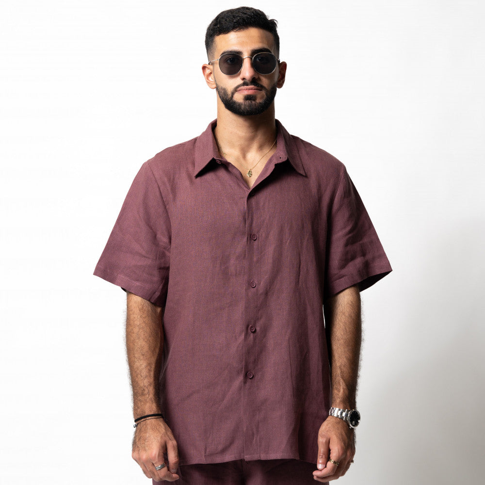 Men’s White Linen Shirt
