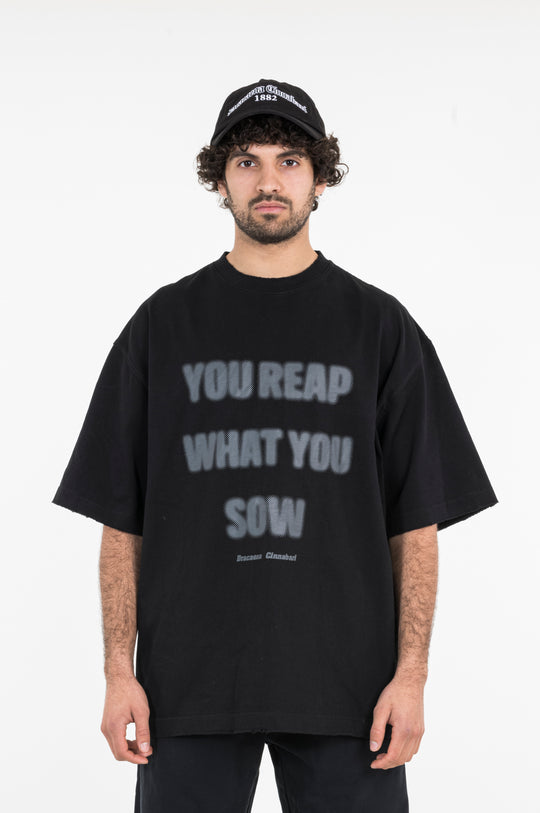 Black T-shirt with Front Writing